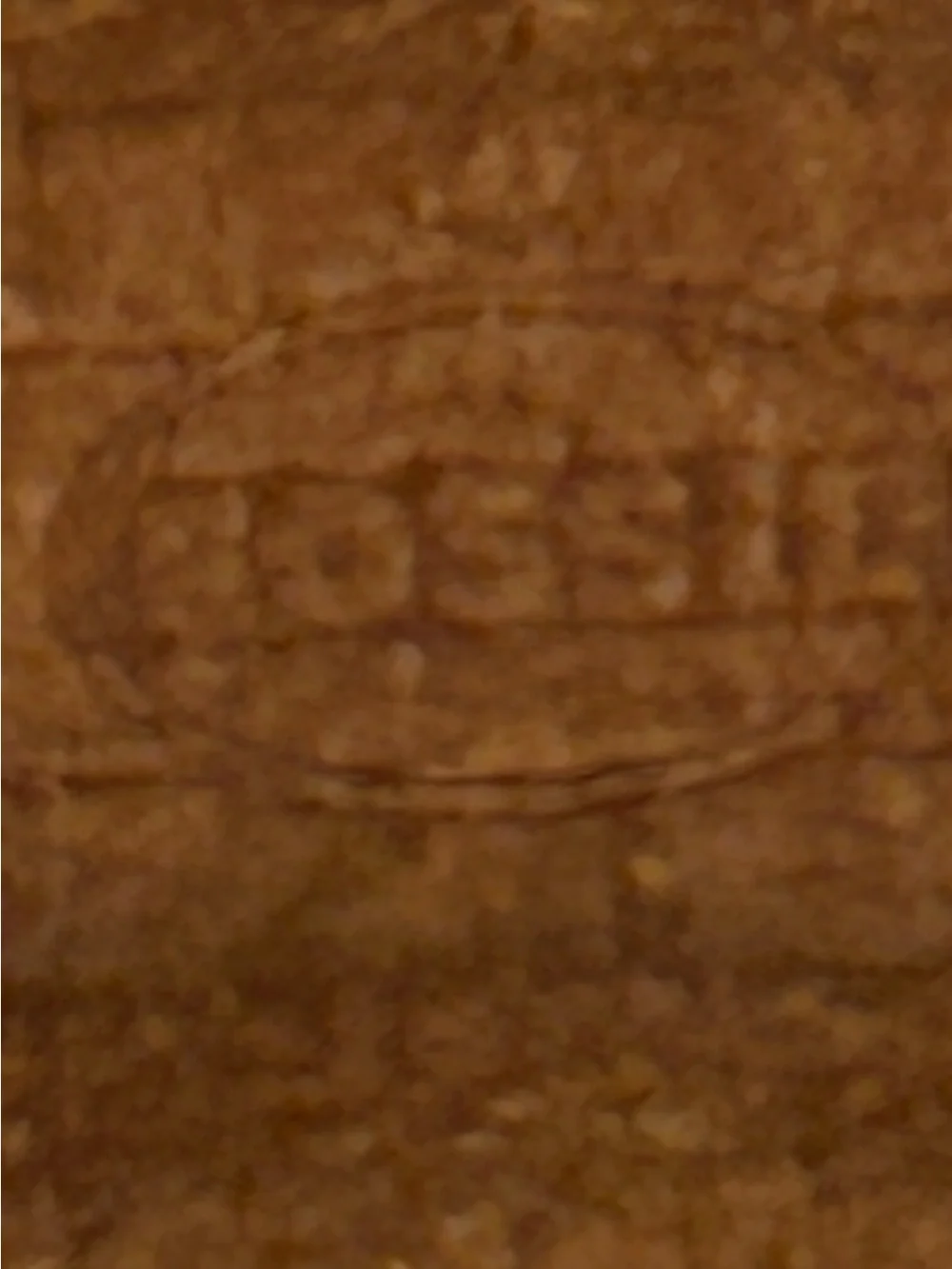 Women’s Embossed Brown Leather Belt